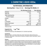 L-Carnitine Liquid 3000 With Green Tea - 480 ml - Nutra Best Europe