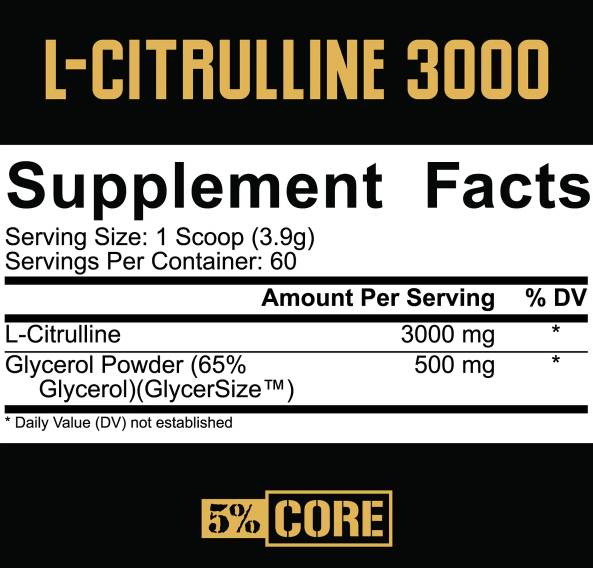 L-Citrullin 3000 | GlycerSize™-vel - 234 gramm
