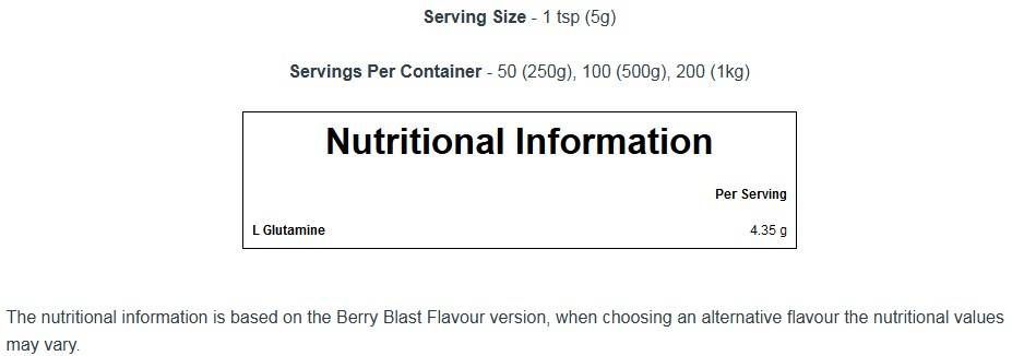 L-glutamin aminosav - 500 gramm