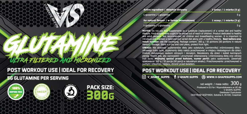 L-glutamin | Mikronizált ultraszűrt - 500 gramm