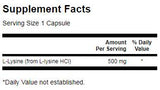 L-lizin 500 mg - 100 kapszula