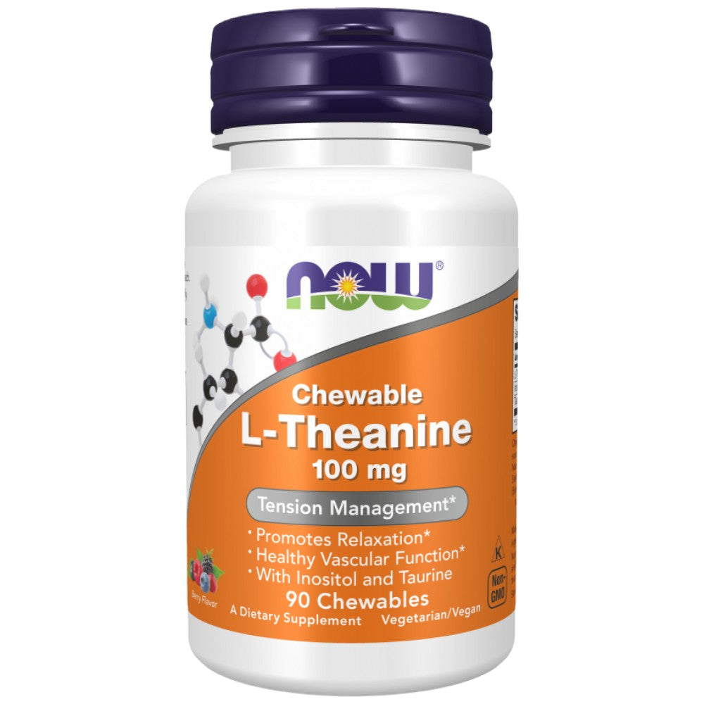 L-Theanine 100 mg rágótabletta | inozitollal & Taurin - 90 rágótabletta