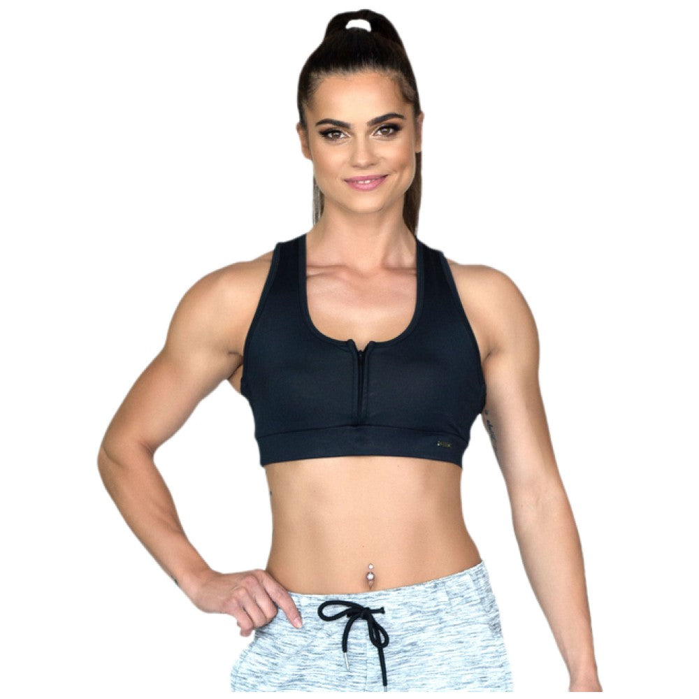 Bustier cipzárral/LW Tank Top Zip - fekete