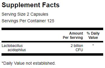 Lactobacillus Acidophilus 2 milliárd CFU 250 kapszula