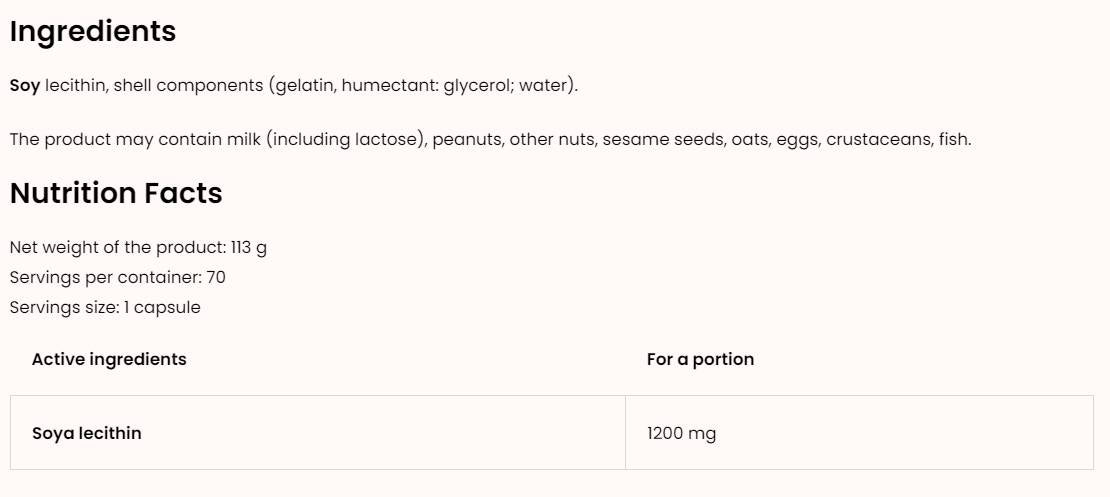 Lecithin 1200/NO GMO 70 gél kapszula