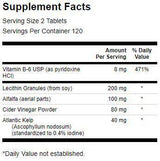 Lecitin, Kelp, B-6, & Almaecet 428 mg - 240 tabletta