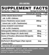 Lipo 6 Natural/Növényi alapú 60 kapszula