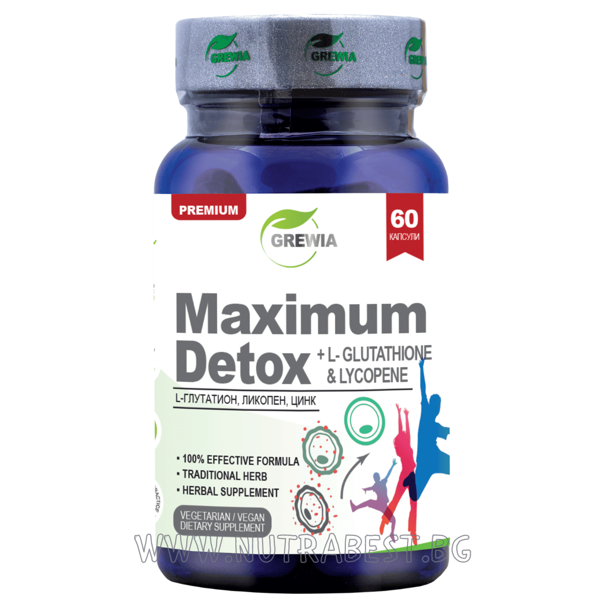 MAXIMÁLIS MÉREGTELENÍTÉS + L-GLUTATION & LYCOPEN /60 KAPSZULA, 30 ADAG/ GREWIA