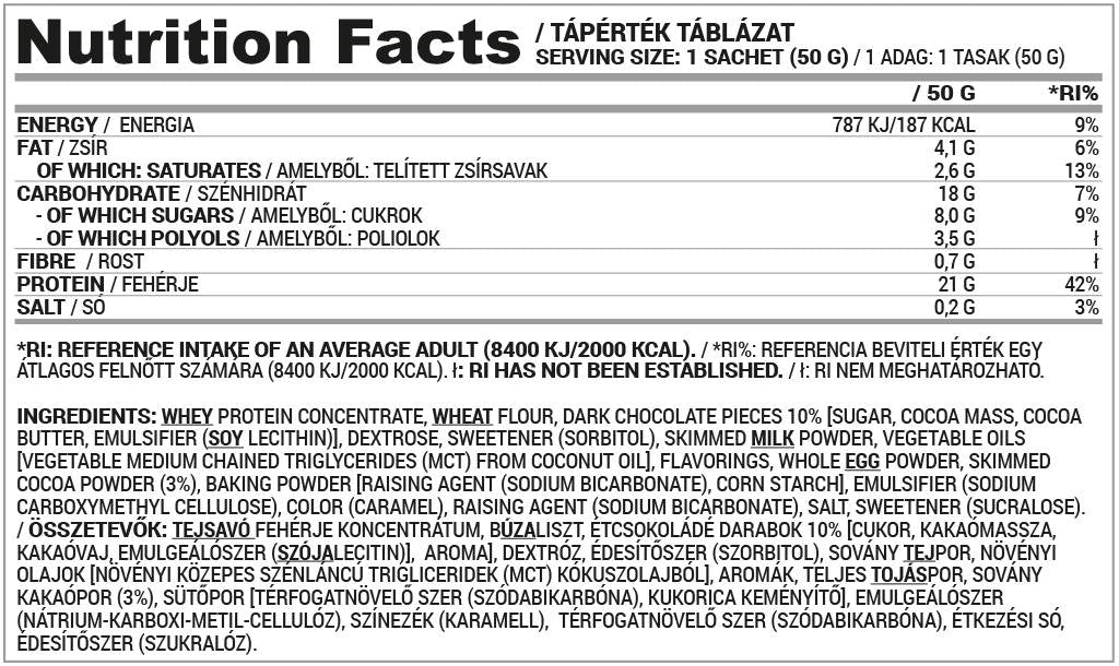 Mug Cake | Protein Dessert - 50 grams - Nutra Best Europe