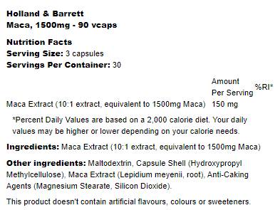 Maca 1500 mg - 90 kapszula