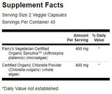 Szerves Spirulinával és Chlorellával készült 400 mg 90 kapszula