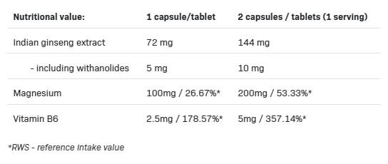 Magnézium-kelát + Ashwagandha + B6 P-5-P - 100 kapszula