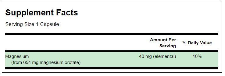 Magnesium Orotate 40 mg - 60 kapszula