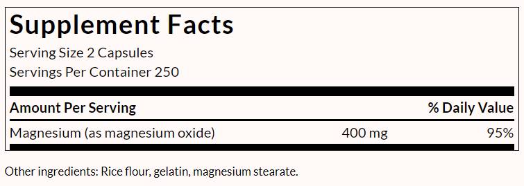 Magnézium-oxid - 500 kapszula
