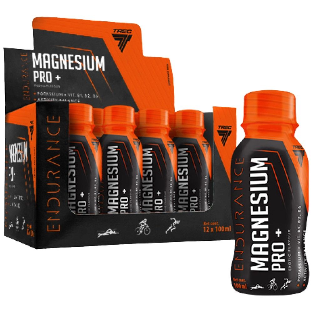 Magnesium Pro+ Endurance | káliummal & B1-, B2-, B6-vitamin - 12 x 100 ml