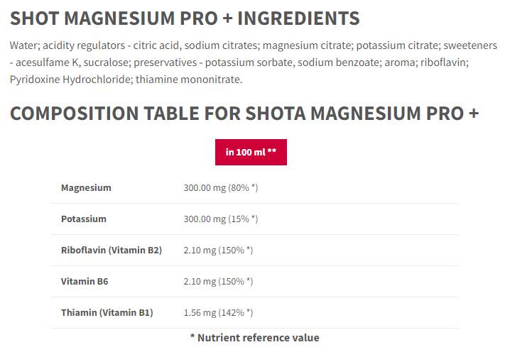 Magnesium Pro+ Endurance | káliummal & B1-, B2-, B6-vitamin - 12 x 100 ml