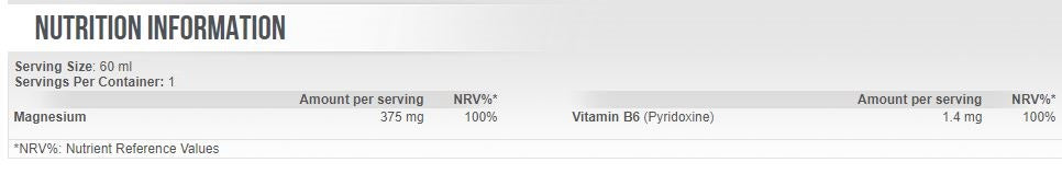 Magnézium + B6-vitamin Shot/60 ml