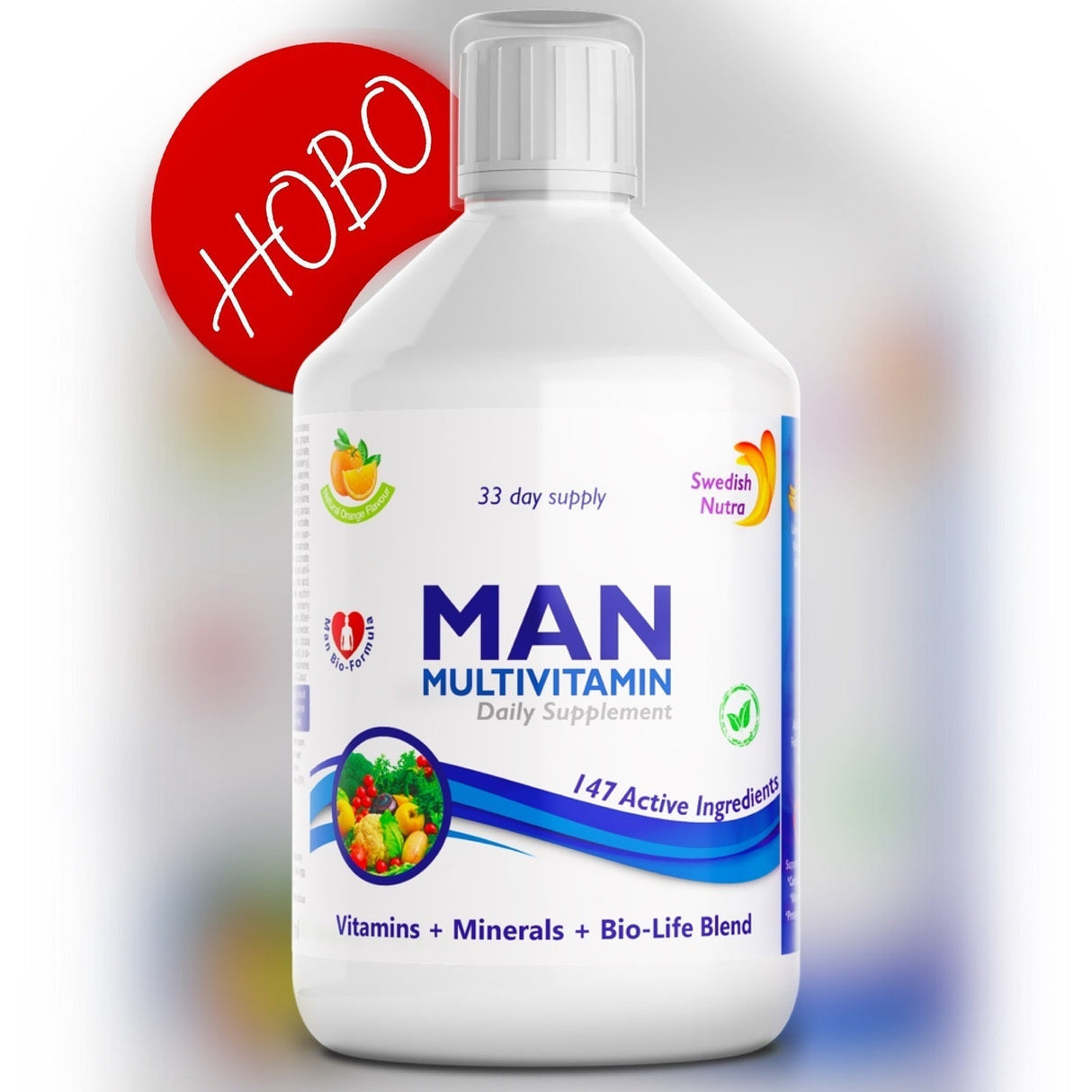 Férfi multivitaminok férfiaknak kollagénnel 1497 mg - 147 hatóanyag /500 ml/