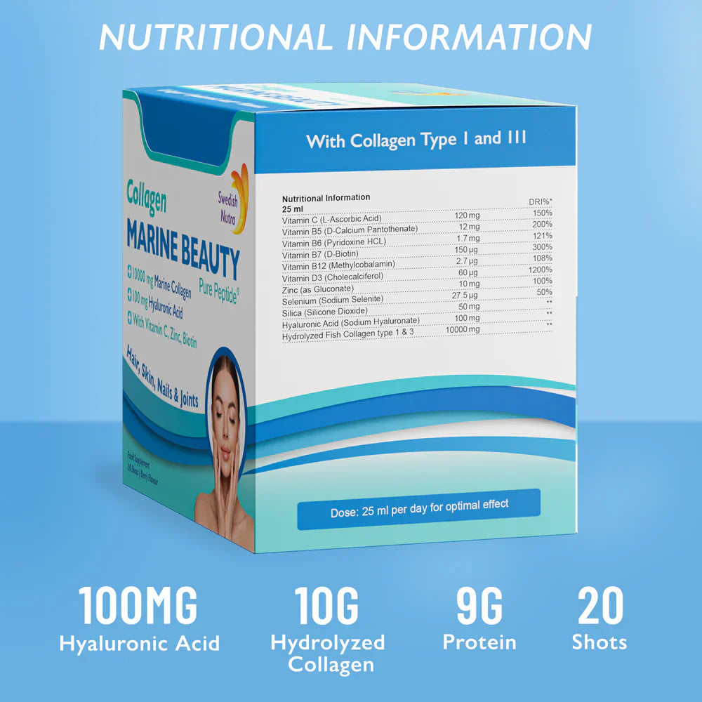 Fish Collagen Marine Beauty 10000 mg hialuronsavval 100 mg /20 x 25 ml/