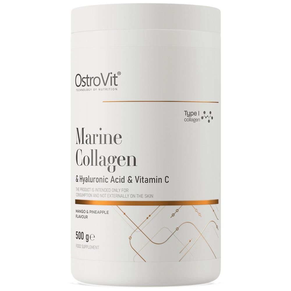 Tengeri kollagén & Hialuronsav por | C-vitaminnal - 500 gramm