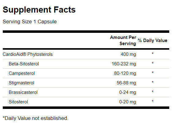 Maximum Strength Plant Sterols CardioAid - 60 kapszula