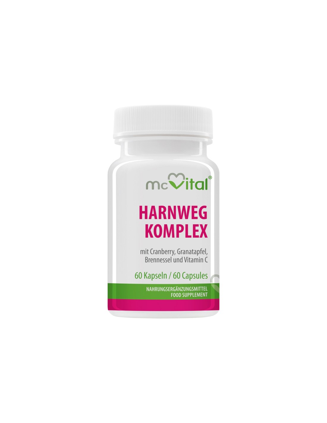 McVital® HarnWeg Komplex - Húgyúti komplex áfonyával, gránátalmával, csalánnal és C-vitaminnal, 60 kapszula <tc>Vitabay</tc>