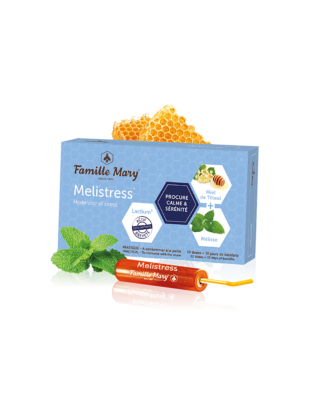 Antistressz ampullák (citromfűvel és mézzel) Melistress, 10 db.