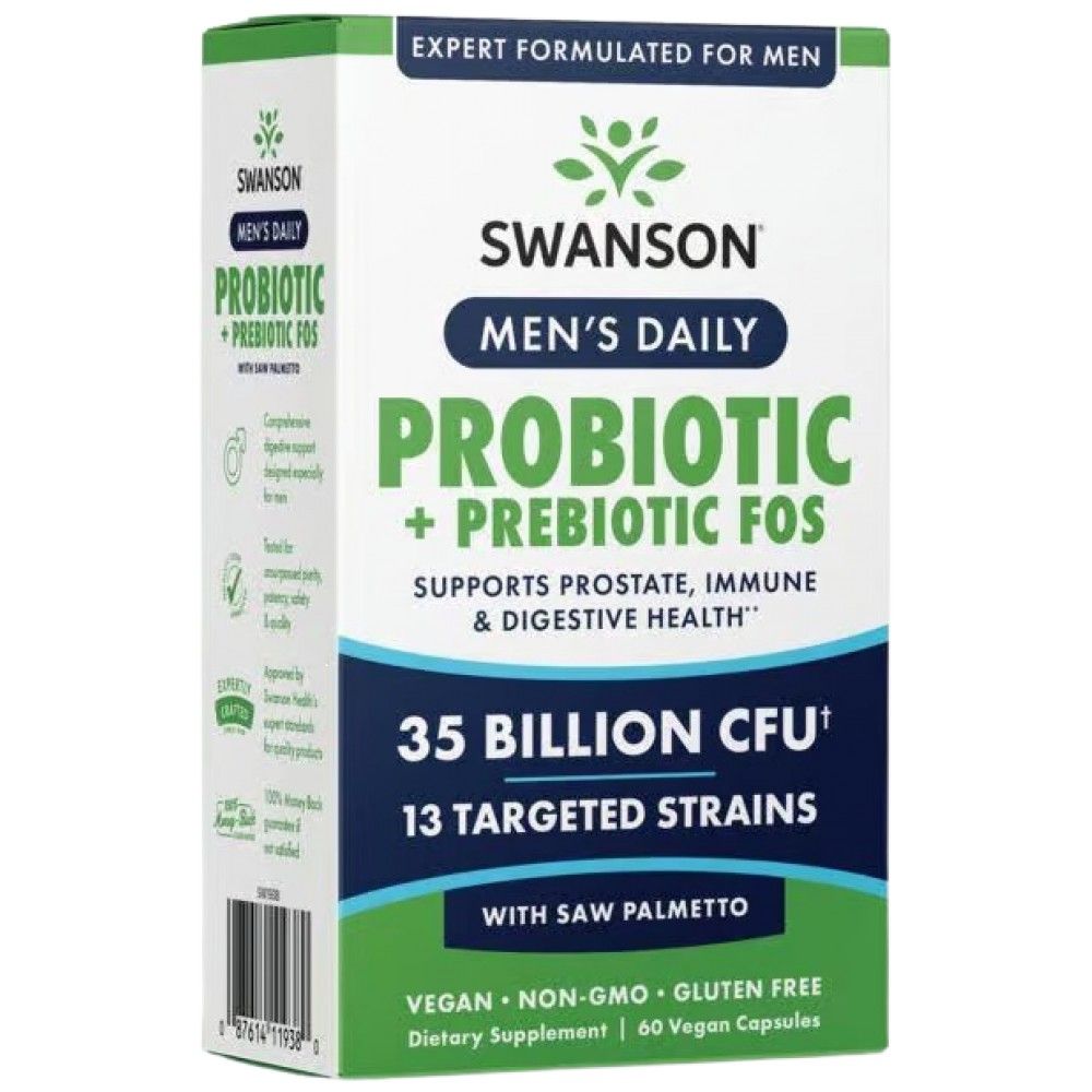Men's Daily Probiotic + Prebiotic FOS - 60 kapszula
