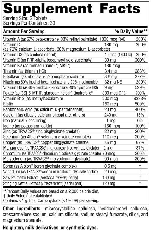 Férfi Multivitamin Extra Strength - 60 tabletta