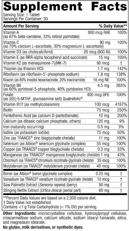 Férfi Multivitamin One Daily – 30 tabletta