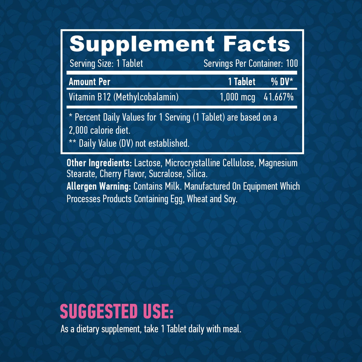 Methyl B-12/1000 mcg/100 Tab.