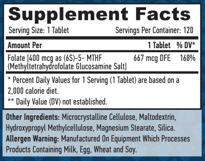 Metil-folsav 400 mcg/120 tab