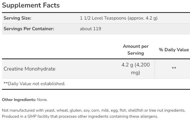 Mikronizált kreatin-monohidrát - 500 gramm