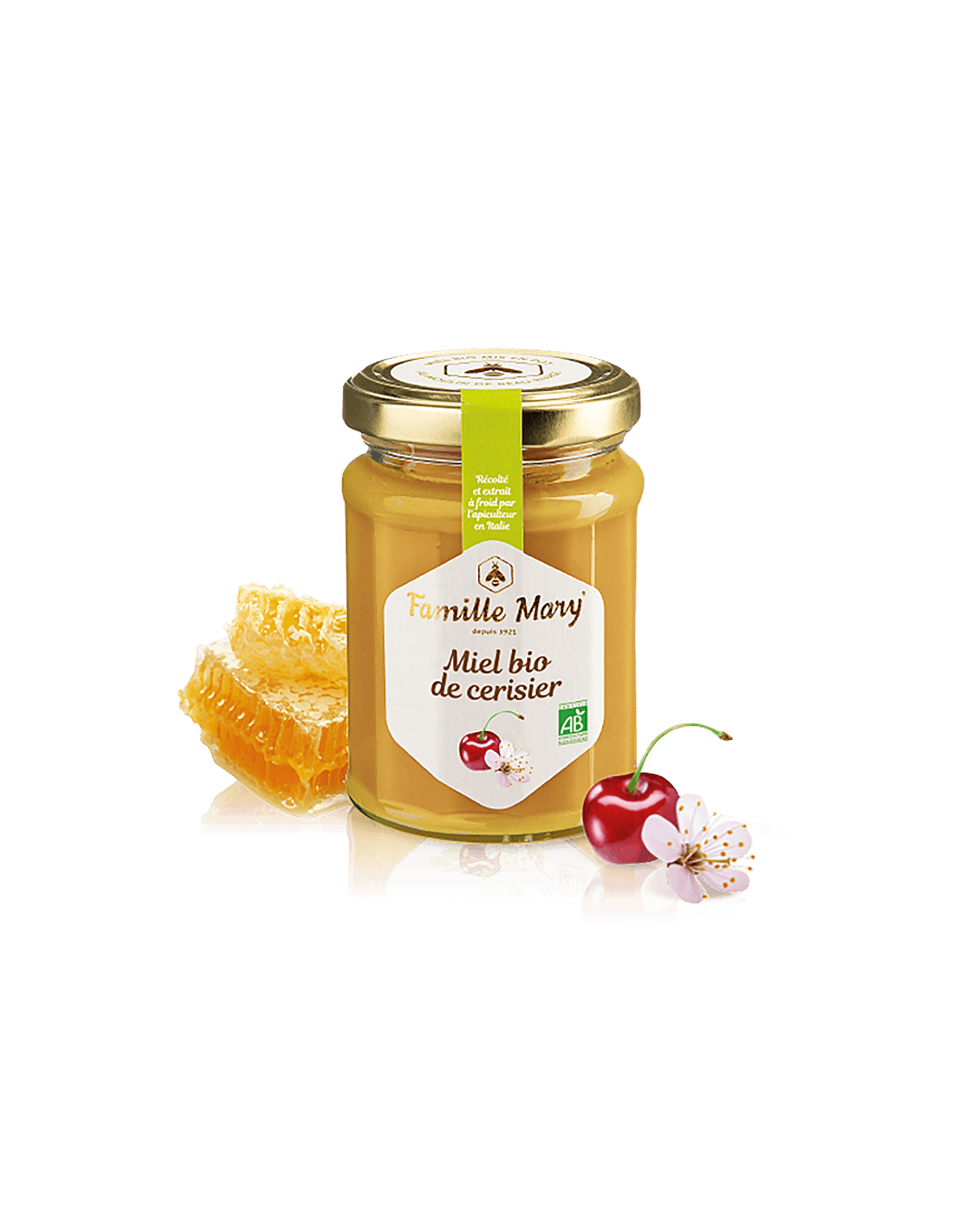 Miel bio de cerisier/Bio cseresznyevirágméz, 230 g Famille Mary
