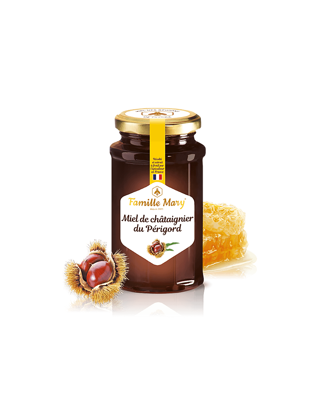 Miel de châtaignier du Périgord/ francia gesztenyeméz (ehető) Dordogne-ból, 360 g Famille Mary