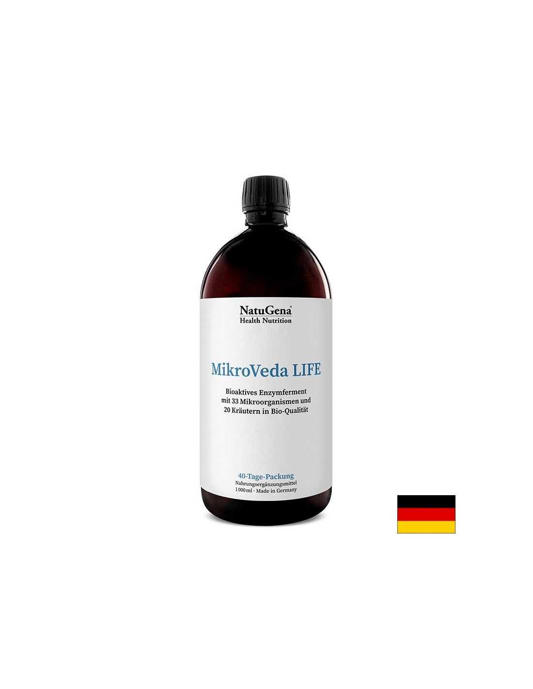 MikroVeda Life - Bioaktív fermentáció probiotikus baktériumokkal és gyógynövénykivonatokkal, 1000 ml