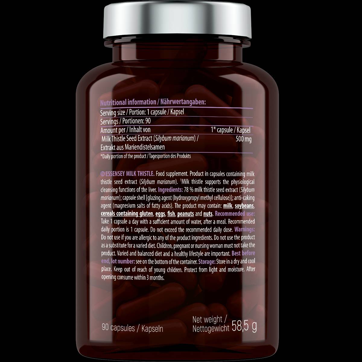 Máriatövis 500 mg - 90 kapszula
