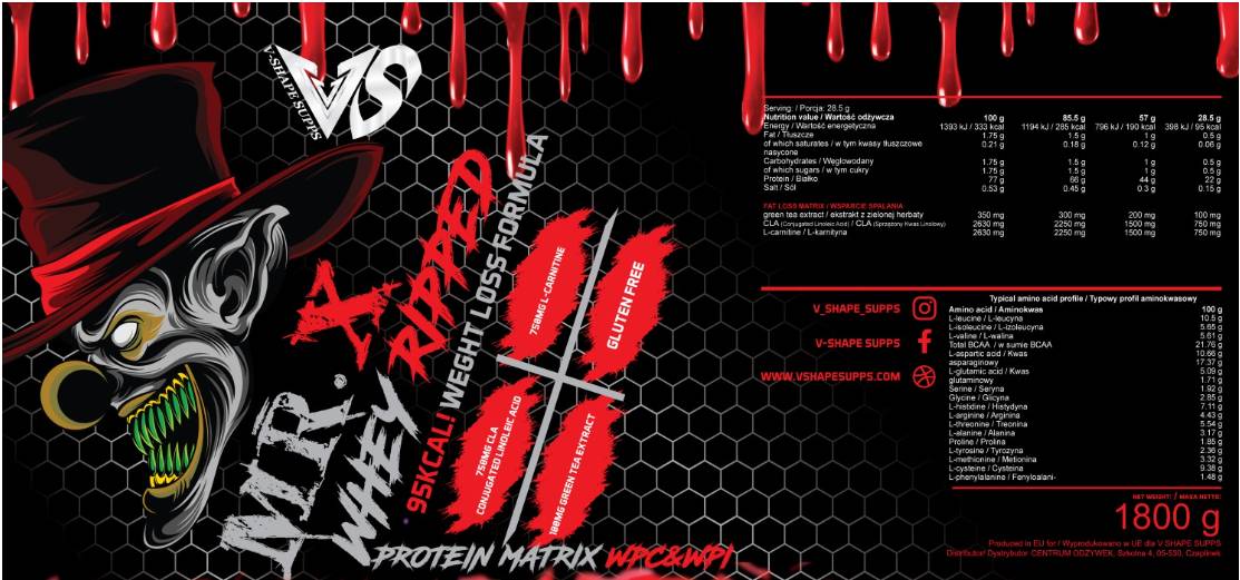 Mr. X Whey Ripped | Fogyókúra 1800 gramm