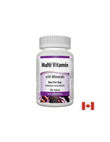 Multivitamin ásványi anyagokkal - Multivitaminok + ásványi anyagok, 100 tabletta <tc>Webber Naturals</tc>