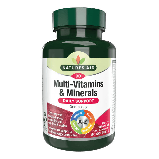Multivitaminok & Ásványi anyagok (multivitaminok) & Ásványi anyagok) 90 lágyzselatin kapszula NaturesAid