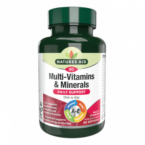 Multivitaminok & Ásványi anyagok (multivitaminok) & Ásványi anyagok) 90 lágyzselatin kapszula NaturesAid