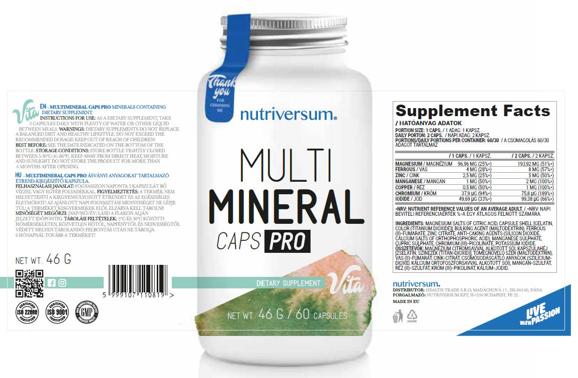 MultiMineral Caps Pro - 60 kapszula