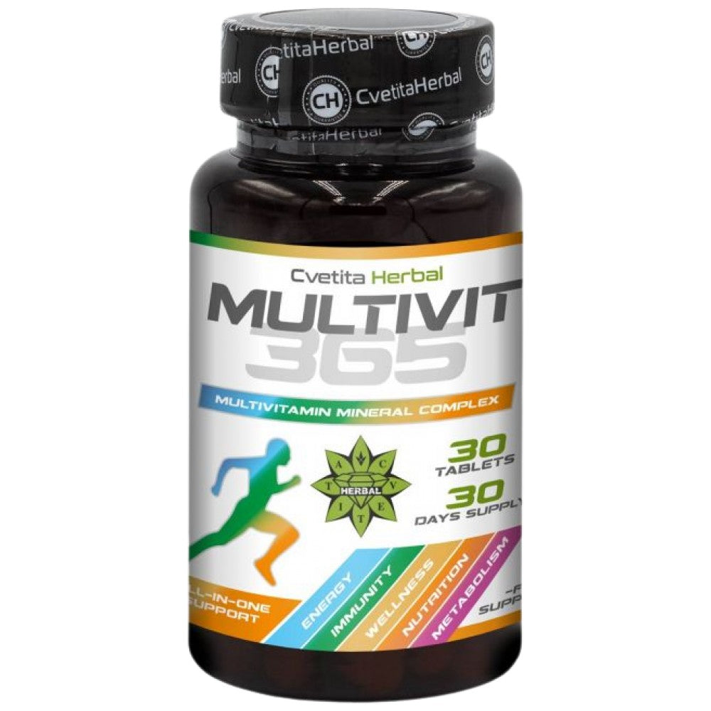 MultiVit 365 - Multivitaminok és ásványi anyagok - 30 tabletta