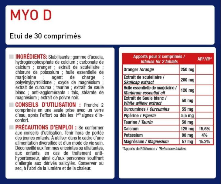 Myo D® | Izomlazítás - 30 tabletta