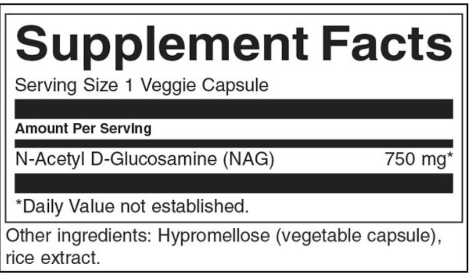 N-acetil-D-glükózamin (NAG) 750 mg - 60 kapszula