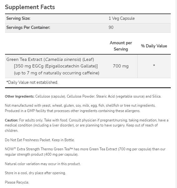 Thermo Green Tea™ | Extra Strength - 90 capsules - Nutra Best Europe