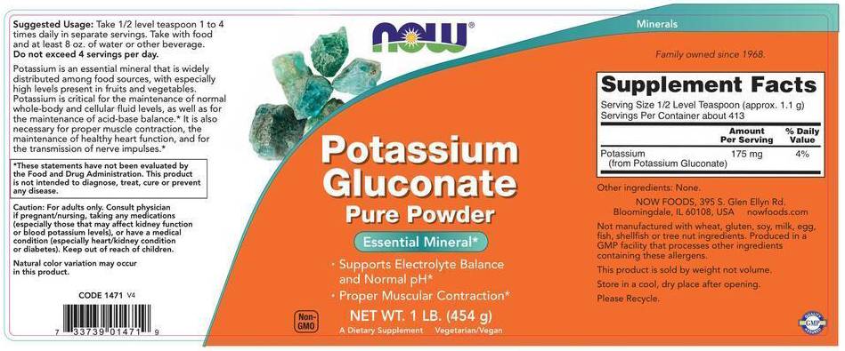 Potassium Gluconate Powder - 454 grams - Nutra Best Europe