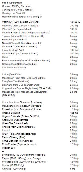 Eco Green Multi - 90 capsules - Nutra Best Europe