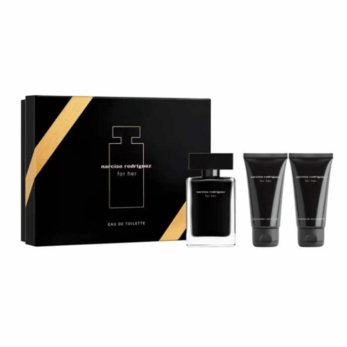 <tc>NARCISO RODRIGUEZ</tc> For Her Eau De Toilette Spray 50ml szett 3 darabos