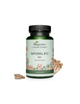 Természetes B12 BIO shiitake gombából/B12-vitamin (bio gyógyászati ​​shiitake gombából), 60 kapszula, 100%-ban vegán <tc>Vegavero</tc>